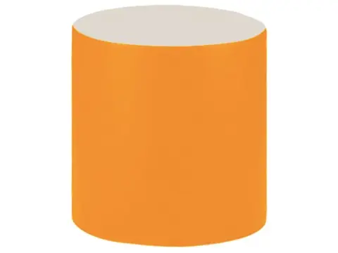 Skummodul | Sylinderbase L i skum 60x60 cm | oransje/ivory