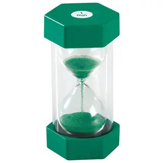 Timeglass 1 minutt med farget sand