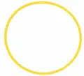 Rokkering Hula Hoop 65 cm Gul Ekstra solid rokkering uten skjøt