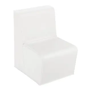 Skumstol rett – H: 32 cm - Hvit Passer som et element til en sofa