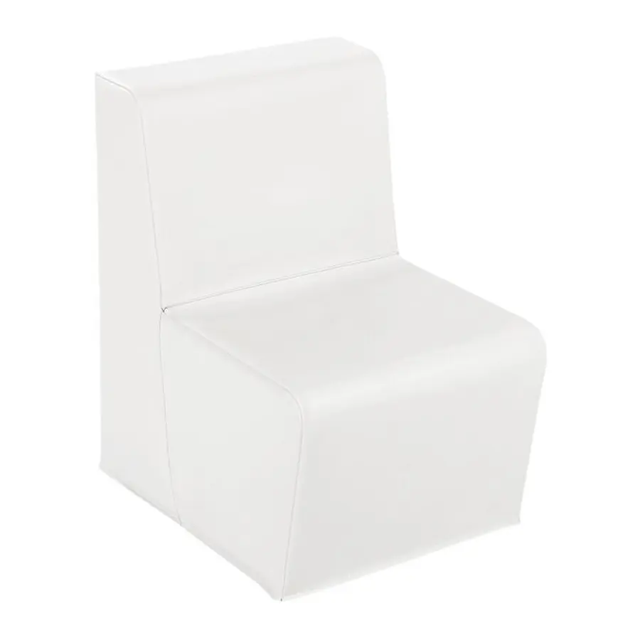 Skumstol rett – H: 32 cm - Hvit Passer som et element til en sofa 