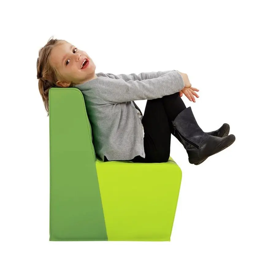 Skumstol rett – H: 32 cm - Hvit Passer som et element til en sofa 