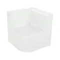 Skumstol hjørne – H: 40 cm - Hvit L 76 x B 76 x H 75 cm