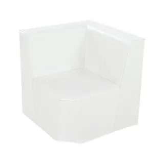 Skumstol hjørne – H: 40 cm - Hvit L 76 x B 76 x H 75 cm
