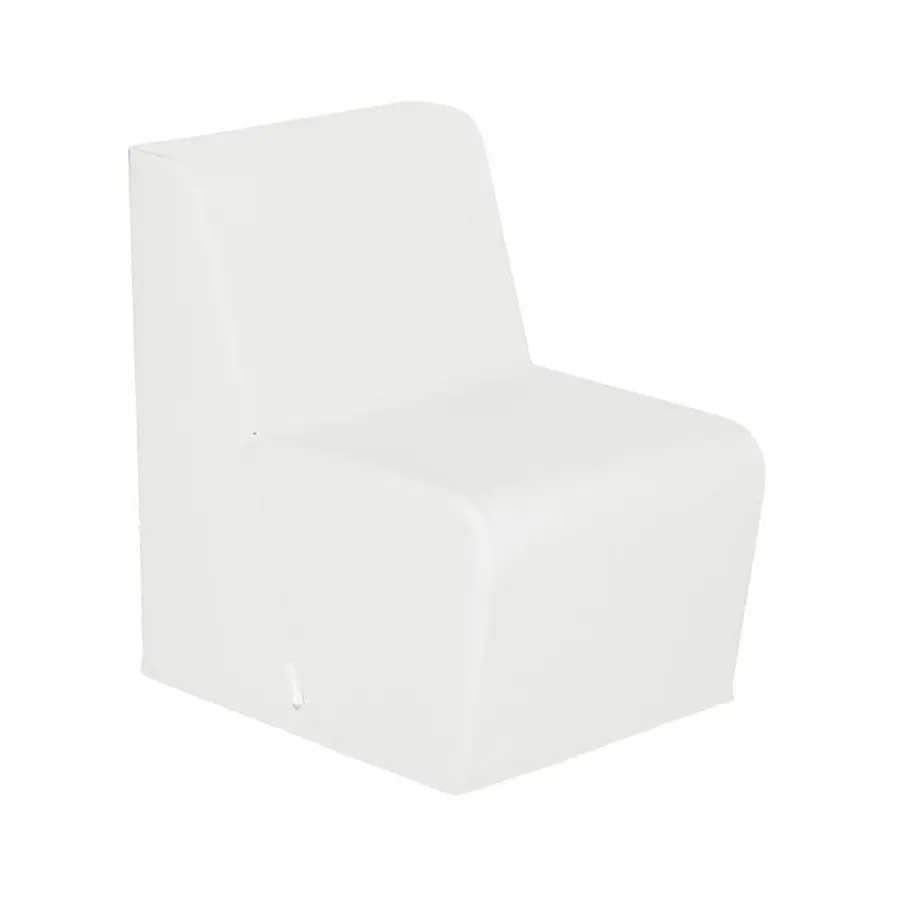 Skumstol rett – H: 40 cm - Hvit L 55 x B 73 x H 75 cm 