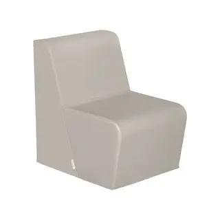 Skumstol rett – H: 40 cm - Lys Grå L 55 x B 73 x H 75 cm