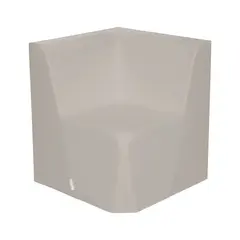 Skumstol hjørne – H: 40 cm - Lys Grå L 76 x B 76 x H 75 cm