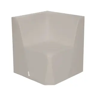 Skumstol hjørne – H: 40 cm - Lys Grå L 76 x B 76 x H 75 cm