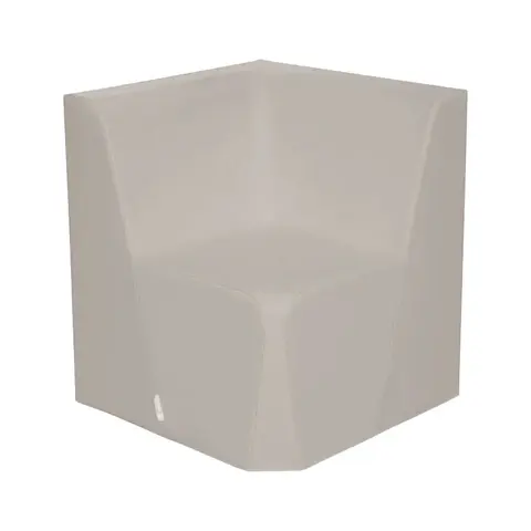 Skumstol hjørne – H: 40 cm - Lys Grå L 76 x B 76 x H 75 cm