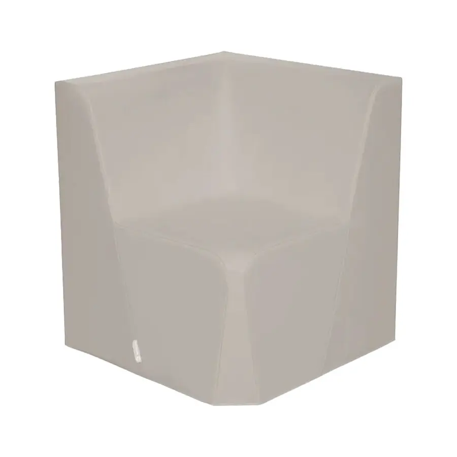 Skumstol hjørne – H: 40 cm - Lys Grå L 76 x B 76 x H 75 cm 