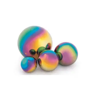 Reflekterende Speilballer Flerfarget Sett med 4 baller i ulike størrelser