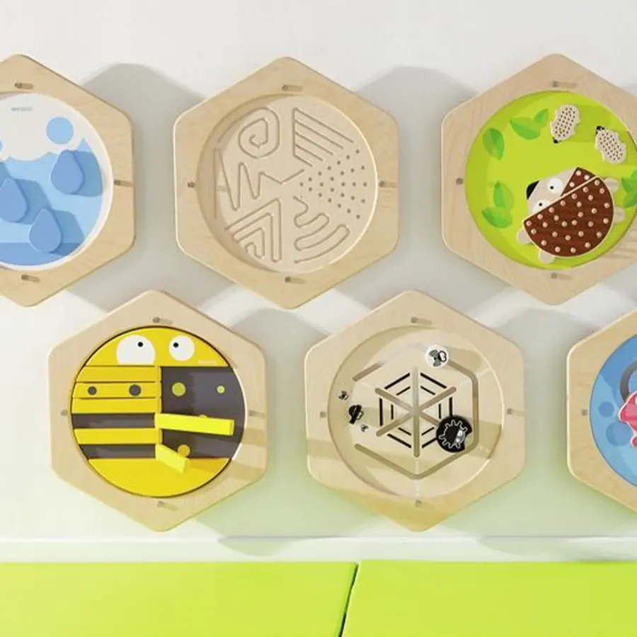 Veggpanel Hexagon Pinnsvin 48 x 54 x 7 cm 