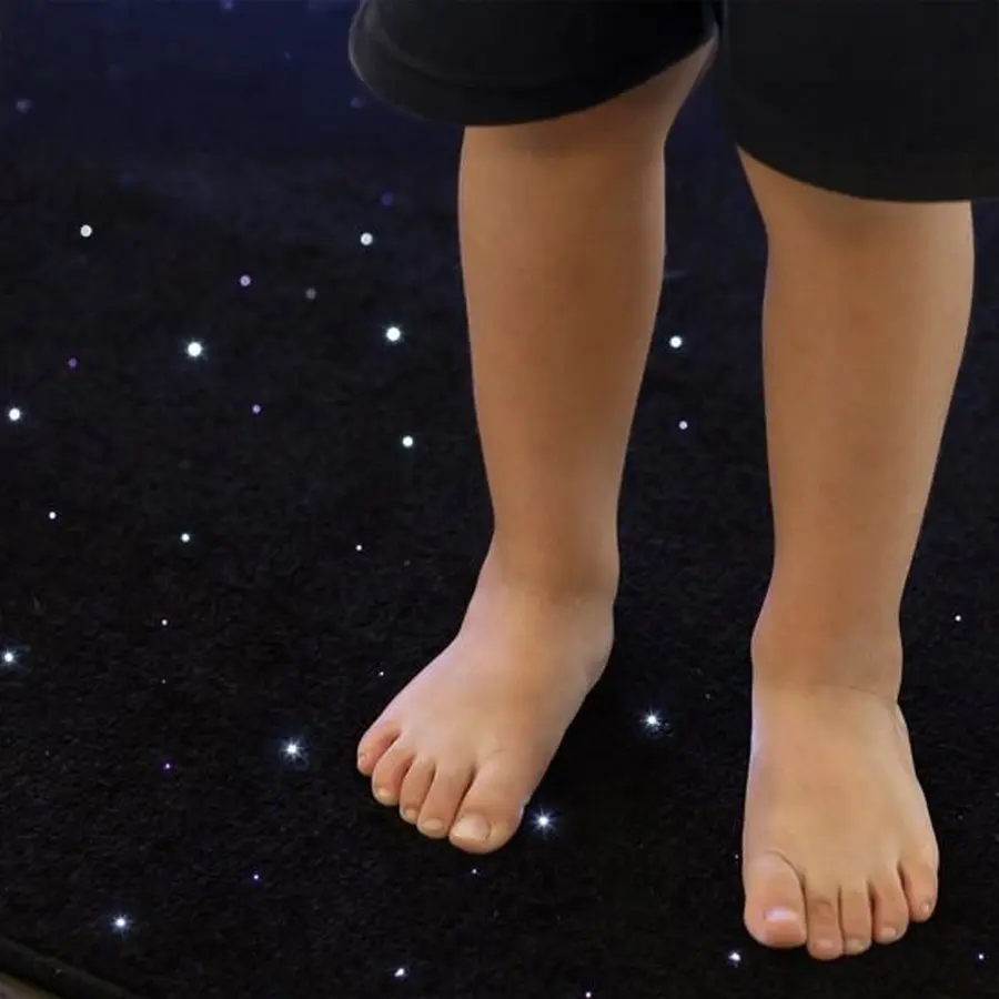 Stjerneteppe rund ø 95 cm Oppladbar | Aktiveres med trykk 