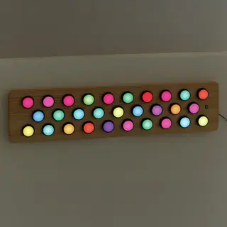 Aktivitetstavle med roterbare LED- lys Visuell | Taktil
