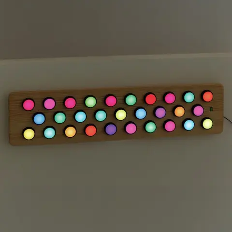 Aktivitetstavle med roterbare LED- lys Visuell | Taktil
