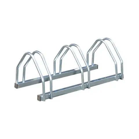 Sykkelstativ til 3 sykler Rett innkj&#248;ring | Sinkbelagt